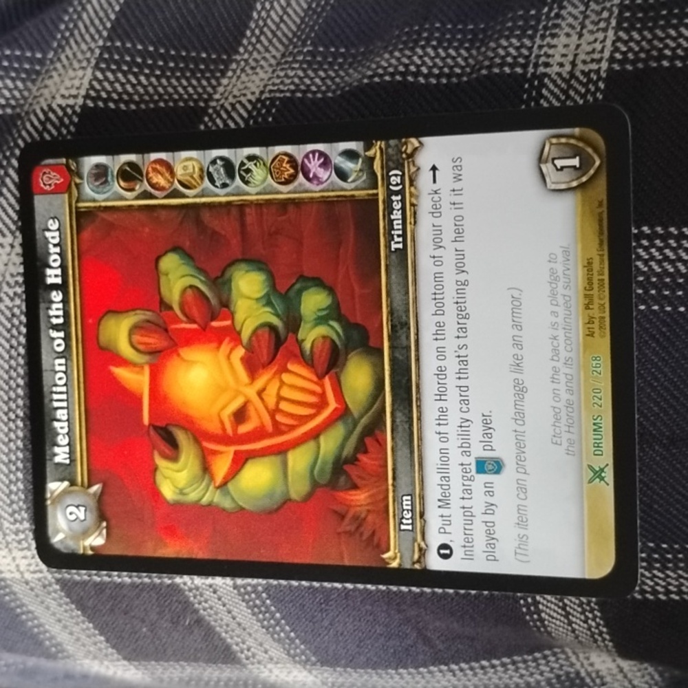 World of Warcraft: Drums "MEDALLION OF THE HORDE" #220/268 Trading Card